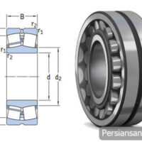 رولبرینگ دو ردیف ساچمه بشکه ای پرشین صنعت 33916596
