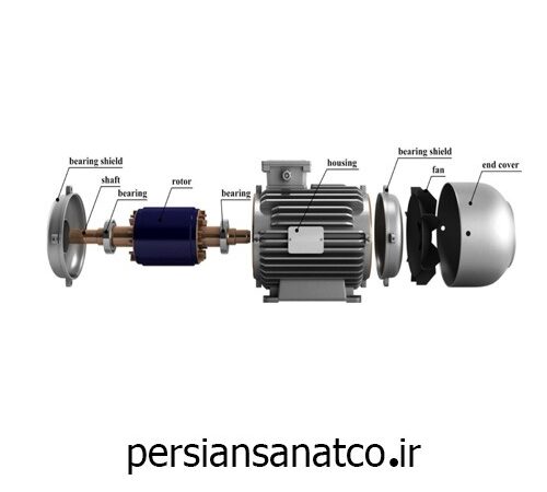 کاربرد بلبرینگ و تسمه و یاتاقان در موتورهای الکتریکی سه فاز (Application of bearings, belts and bearings in three-phase electric motors)